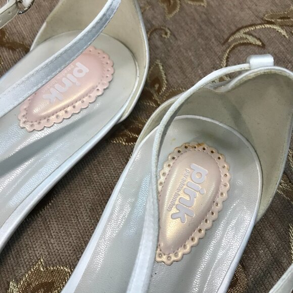 Dye-Able White Satin BLING Toe Thong Sandals, Formal Elegant Wedding Comfortable - Picture 7 of 16